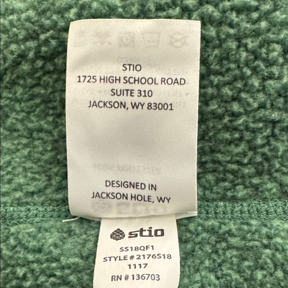 Stio Green Fleece hoodie Jacket size small - Picture 7 of 8